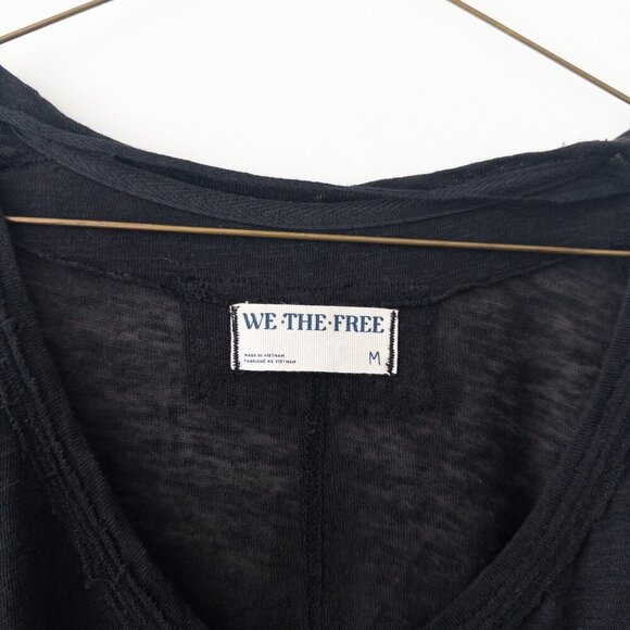Free People We the Free All I Need Linen & Cotton Tee Oversized, Size M - Picture 7 of 11